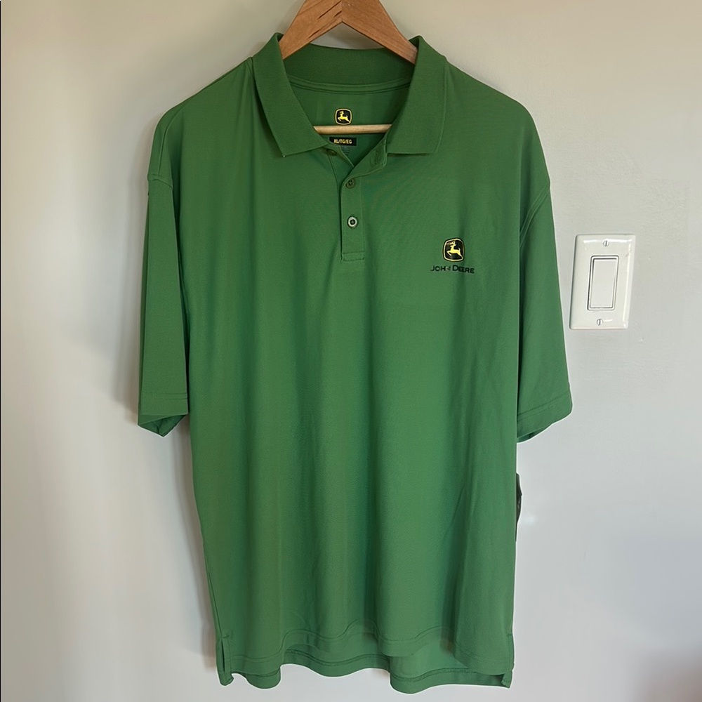John Deere Green Polo Shirt Classic Casual Design